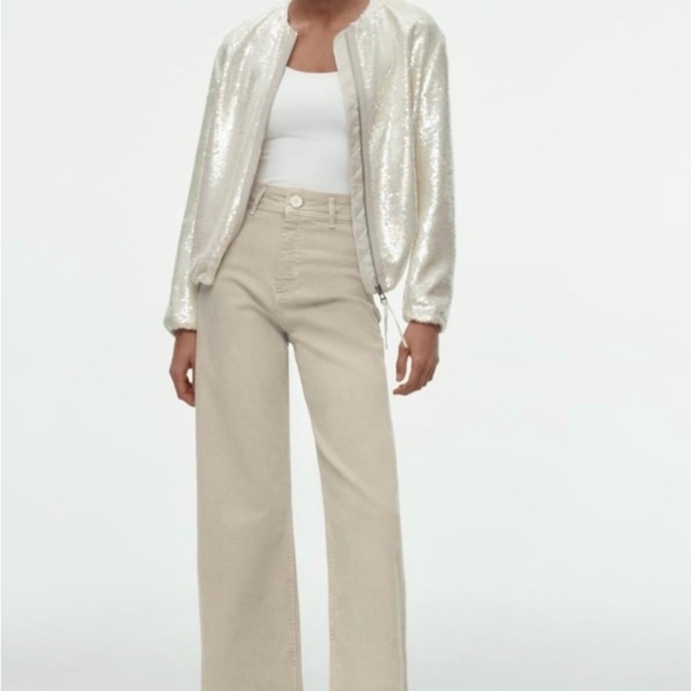 ZARA Marine Straight High Waist Jeans